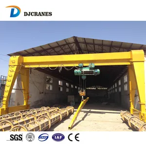 Electric Single Girder Rail Traveling Gantry Cranes 20 Ton Specification With Hoist