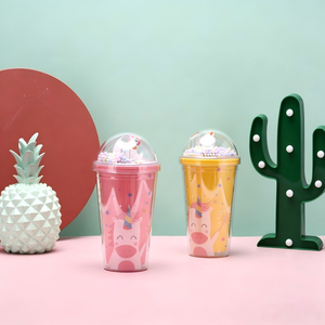 Vaso de plástico de doble pared con forma de cúpula redonda de 16 oz, vaso para hielo picado de alta estética para el verano, vaso ligero y portátil para el hogar y viajes. - Product Image 1