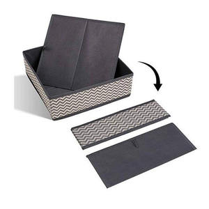 Juego moderno de 6 cajas de almacenamiento plegables de tela no tejida, organizador cuadrado de ropa - Product Image 4