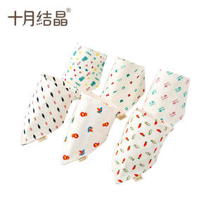 Babero triangular de algodón puro para bebé, modelo Crystal de octubre, de 0 a 6 meses, para niños y niñas - Product Image 2