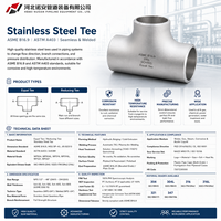 Té égal en acier inoxydable personnalisé, fabrication directe usine, ASME B16.9 ASTM A403 WP304/304L
