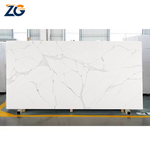 ZGSTONE chino Jumbo tamaño grande blanco Calacatta pulido Artificial <span class=keywords><strong>cuarzo</strong></span> piedra losas <span class=keywords><strong>cocina</strong></span> encimera placa <span class=keywords><strong>de</strong></span> mármol - Product Image 1