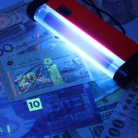 Lampe UV portable 2 en 1, détecteur de billets, lampe torche LED portative, détecteur de devises