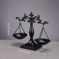 Ornement d'équilibre créatif, style vintage, en métal, bijoux Libra, balance de la justice, balance de poids antique