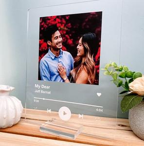 MY INS personalizado acrílico transparente música álbum signo caliente aniversario regalos hacer a pedido boda soporte de exhibición 3mm dulce música - Product Image 3