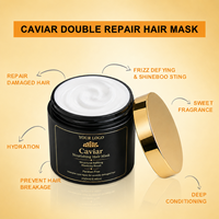 Mascarilla Capilar de Colágeno y Caviar Anti-Frizz, Reparación Intensiva del Cabello, Sin Sulfatos, Crema Suavizante para Cabello Rizado, Diseño Personalizado