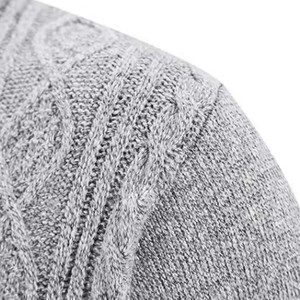 Nouveau automne et hiver cachemire <span class=keywords><strong>Cardigan</strong></span> hommes mi-long col haut pull ample grande taille couleur unie <span class=keywords><strong>laine</strong></span> tricoté manteau - Product Image 3