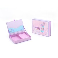 Boîte à charnière en papier recyclable de luxe personnalisée, carton gris couché, organisateur de rangement multifonctionnel avec séparateurs pour cadeaux, vente au détail et papeterie