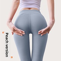 Pantalon moulant taille haute sans couture pour femme, effet galbant fessier, anti-plis, style européen et américain