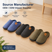 Chaussures d'intérieur personnalisées en mousse à mémoire de forme, chaudes et douillettes, pour l'automne et l'hiver, imperméables, à la mode, avec semelle extérieure en TPR antidérapante et recyclable, vente en gros