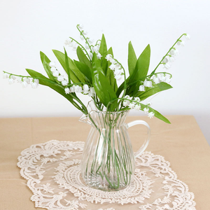 Vente chaude 2026 Fleurs artificielles Bouquet de mariée Bouquet de mariage <span class=keywords><strong>en</strong></span> fleurs artificielles Muguet Bouquet à tiges individuelles - Product Image 5