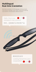 Nouvelles Lunettes Intelligentes AI Noires Anti-Lumière Bleue et Solaires avec Support d'Appels Téléphoniques et de Musique - Product Image 5