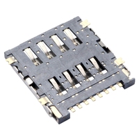 Connecteur de carte Micro SIM de haute qualité à personnaliser en gros, support de prise femelle 8 broches de type Flip, coque SMD SUS, fréquence HF