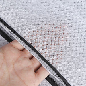 Sac à linge en coton avec fermeture éclair, <span class=keywords><strong>filet</strong></span> croisé, maille <span class=keywords><strong>de</strong></span> <span class=keywords><strong>lavage</strong></span>, pour <span class=keywords><strong>chaussettes</strong></span> et culottes - Product Image 5