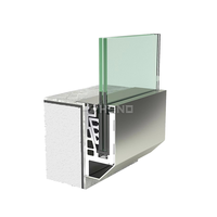 Rampe en verre préfabriquée avec base en aluminium, compatible avec les balcons en béton, pour une construction rapide d'améliorations domestiques