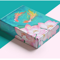 Boîte à vêtements pliante personnalisée avec motif d'impression créative stratification mate en relief pour chaussettes emballage carton boîte d'expédition