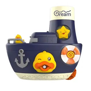 드롭 스매시 내성 플라스틱 기쁨 아기 목욕 주변 어린이를위한 해적선 튀는 보트 장난감