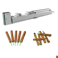Ligne de production entièrement automatique de barres de graines pour oiseaux, machine industrielle de fabrication de barres de céréales et d'arachides, 3000 pièces/heure, moteur Darin 380V