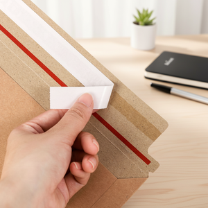 Bolsa de Correo de Cartón Kraft Ecológica, Biodegradable, Resistente al Agua, con Fondo Plano y Expandido, para Ropa - Product Image 1