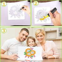 Pochoirs de fleurs pour la peinture sur bois Peinture florale en plastique Art Craft Pochoirs Petit pochoir de tournesol