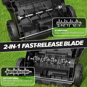 <span class=keywords><strong>Tondeuse</strong></span> à main électrique à batterie 20V * 2 avec chargeur 3000 tr/min poignée pliante sans fil - Product Image 4