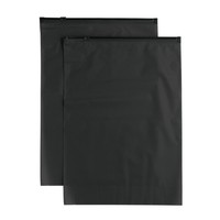 Sacs d'emballage en plastique CPE semi-transparents mats givrés noirs avec fermeture éclair pour vêtements