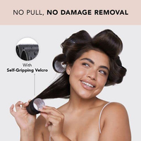 Vente en gros de bigoudis en nylon thermique en aluminium plusieurs tailles de bigoudis noirs auto-agrippants pour cheveux longs et courts