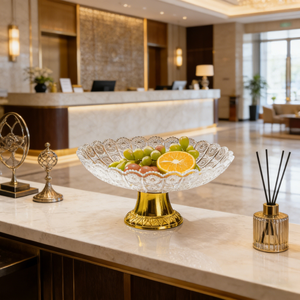 Bol de service en verre cristal transparent classique, non toxique, sans BPA, compatible lave-<span class=keywords><strong>vaisselle</strong></span>, durable, pour la maison, la cuisine et la décoration de fête (vente en gros) - Product Image 5