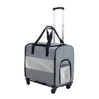 Sac à dos pour animaux de compagnie grande capacité avec fermeture éclair robuste, nouveau sac de transport portable à roulettes, sac universel d'extérieur pour chat