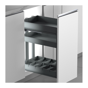 Modern 3-Tier Metal Plate Soft-Close Slide Pull-Out <b>Basket</b> In-Cabinet Organizer for Kitchen Storage of Bottles & Jars 02.2A.RWD2 - Product Image 5