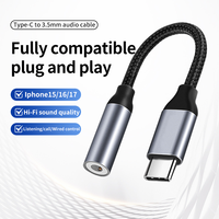 Câble audio AUX 8 broches mâle vers 3,5 mm femelle pour iPhone 11/12/13/14, adaptateur audio léger en cuivre pur avec blindage en nylon tressé portable