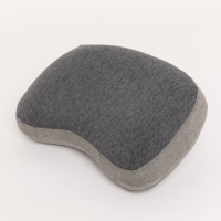 Oreiller de camping gonflable en forme de croissant, confortable, en tissu brossé super absorbant, léger et portable pour l'extérieur