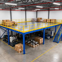 Système de rayonnage à mezzanine robuste, plateforme industrielle en acier pour le stockage en entrepôt