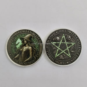 Moneda <span class=keywords><strong>de</strong></span> Metal <span class=keywords><strong>de</strong></span> Bruja para Regalos Navideños y <span class=keywords><strong>de</strong></span> Halloween al por Mayor - Product Image 4