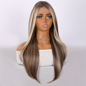 2025 Hot Sale 13*5 Front <strong>Wig</strong> Fashion Temperament Golden Brown Gradient Straight Hair <strong>Wig</strong> in the Future Daily Wear SM9123B - Product Image 4