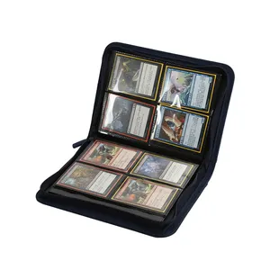 Raccoglitore di stampa personalizzato cerniera foto in pelle 4 tasche raccoglitore porta carte di gioco di Trading Anime