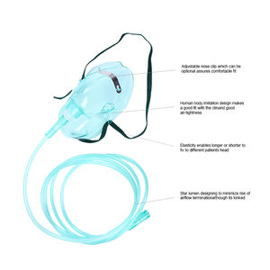 <span class=keywords><strong>Mascarilla</strong></span> de Oxígeno Desechable <span class=keywords><strong>Simple</strong></span> de Alta Concentración y Alto Flujo, Fabricada con Material Médico Suave - Product Image 2