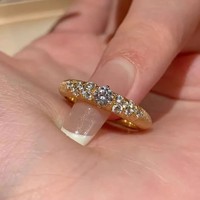 Anneaux en zircon en acier inoxydable 316L de luxe Gaovo pour femmes, plaqués or, imperméables, cadeau de mariage, de fiançailles, d'anniversaire, bijoux tendance