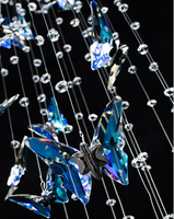 Lustre en cristal VEKO, luminaires modernes de luxe, lustre en cristal papillon pour plafond haut