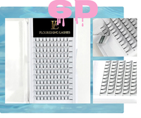 Vente en gros Prêt à expédier Cils en grappe individuels en soie pré-fabriqués 3D 5D 6D Ventilateurs coréens PBT Extensions de cils de qualité supérieure