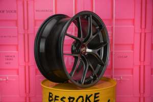 नया जाल डिजाइन एक टुकड़ा जाली एल्यूमीनियम मिश्र धातु पहियों काले फिनिश सार्वभौमिक फिटमेंट 15-26 इंच 5x 114.3/112/130/100 मिमी 10 वर्ष - Product Image 4