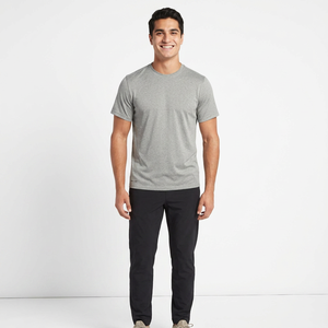 T-shirt décontracté pour homme, coupe classique, col rond, manches courtes, personnalisable, motif uni, respirant, séchage rapide - Product Image 1