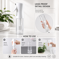 Pulvérisateur à pompe continue pour cheveux fins de 200 ml, pulvérisation automatique de nettoyage au laser, bouteille de pulvérisation de brume d'eau et d'alcool pour le soin des cheveux et le nettoyage