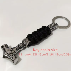 Porte-clés Marteau de Thor <span class=keywords><strong>Viking</strong></span>, Porte-clés tissé à la main - Product Image 3