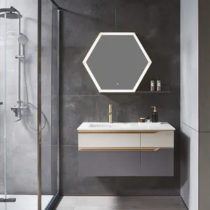 Ahşap Modern sağ tabanı sadece 36 35 34 33 olmadan kap Top lavabo ile 32 inç 31 30X18 3032 banyo Vanity