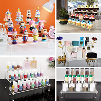 Présentoir en plastique à trois niveaux réutilisable pour cupcakes et desserts de fête, organisateur de parfums