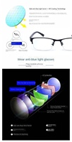 Lunettes de vue décontractées TR90 pour hommes, matériau anti-lumière bleue, monture bleue et noire pour toutes les formes de visage, pour la lecture.