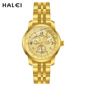 นาฬิกาควอตซ์ HALEI สแตนเลสแท้ ใหม่แกะกล่อง หน้าปัดอนาล็อก โครโนกราฟ ไทม์มิเตอร์ เรืองแสง แสดงวันที่ เครื่องญี่ปุ่น พร้อมส่งแบบดรอปชิปปิ้ง - Product Image 3