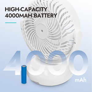 Portable 3 vitesses Oscillation 5V Vitesse du vent Mini ventilateur <span class=keywords><strong>de</strong></span> <span class=keywords><strong>table</strong></span> portable rechargeable avec veilleuse pour hôtels - Product Image 3