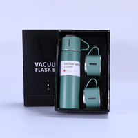 Set de Vaso de Viaje Térmico de Acero Inoxidable de 500 ml, Taza Ecológica Multicolor para Agua, Botella Termo con Tres Tapas para Compradores de Alimentos